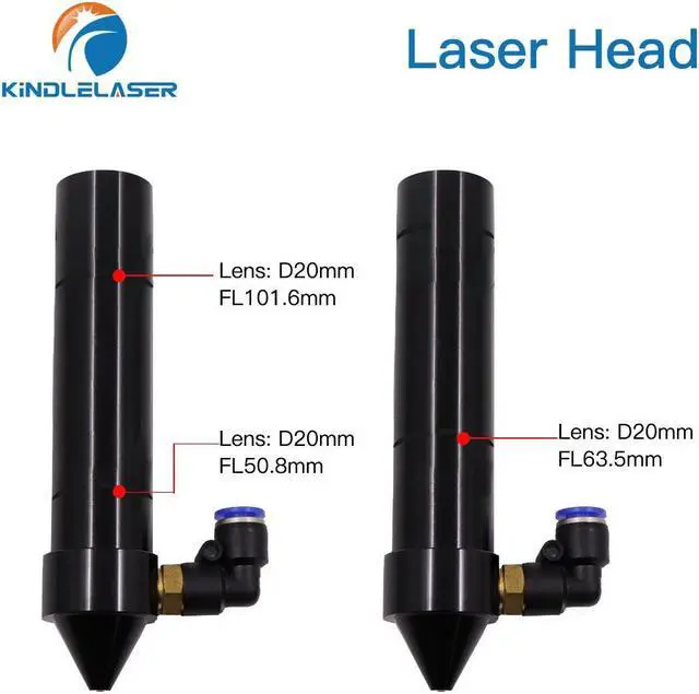 Alt view image 4 of 4 - Kindle Laser  tête Laser CO2 Dia.18 FL38.1 et Dia.20 FL50.8/63.5/101.6mm, support pour Machine de gravure et de découpe Laser (noir)