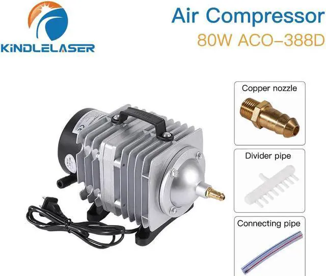 Alt view image 2 of 4 - KINDLELASER  compresseur d'air électrique magnétique 80W ACO-388D, pompe à Air pour Machine de découpe et gravure au Laser CO2