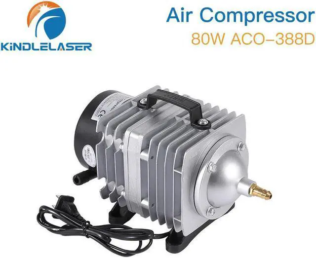 Main image of KINDLELASER  compresseur d'air électrique magnétique 80W ACO-388D, pompe à Air pour Machine de découpe et gravure au Laser CO2