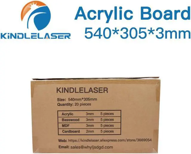 Alt view image 4 of 4 - Kindle Laser  panneau acrylique, matériel de gravure Laser 54x30.5cm pour Mini imprimante Laser 3d de bureau, bricolage, 10 pièces