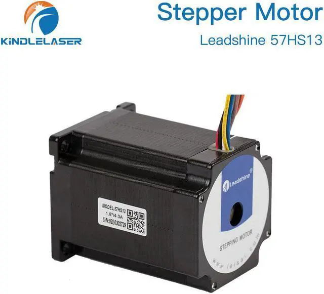 Main image of KINDLELASER Leadshine 2 Phase moteur pas à pas 57HS13 pour NEMA 23 4A longueur 76mm arbre 6.35mm