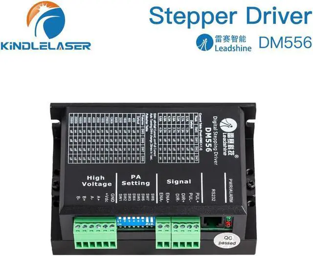 Alt view image 3 of 4 - Leadshine  pilote pas à pas DM556, 2 phases, 20-50VAC, 0.5  5,6a, pour contrôleur de moteur pas à pas Nema 17 Nema 23, Machine à graver CNC