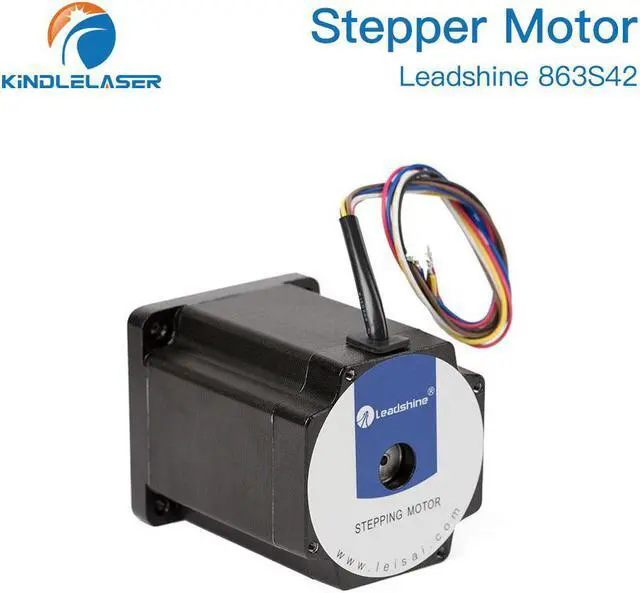 Main image of KNIDLELASER Leadshine  moteur pas à pas 3 phases 863S42 pour NEMA34 4.3A, longueur 103mm, arbre 12mm