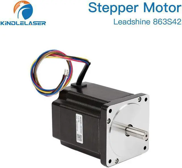 Alt view image 2 of 4 - KNIDLELASER Leadshine  moteur pas à pas 3 phases 863S42 pour NEMA34 4.3A, longueur 103mm, arbre 12mm