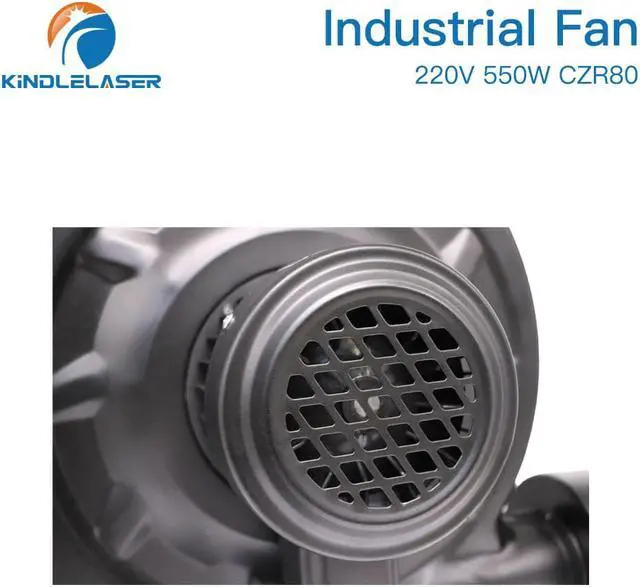 Alt view image 3 of 4 - KINDLELASER  ventilateur d'extraction 220V, 550W, souffleur d'air centrifuge pour Machine de découpe et gravure Laser CO2, pression moyenne, faible bruit
