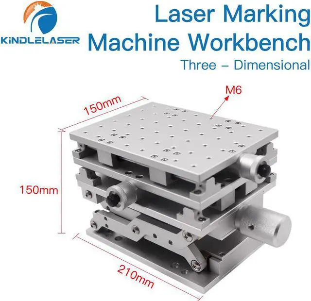 Alt view image 2 of 4 - Kindlelaser  Machine de marquage Laser 3D, établi, axe XYZ, 210x150x150mm, hauteur 150-275mm, pour Machine à Laser à Fiber