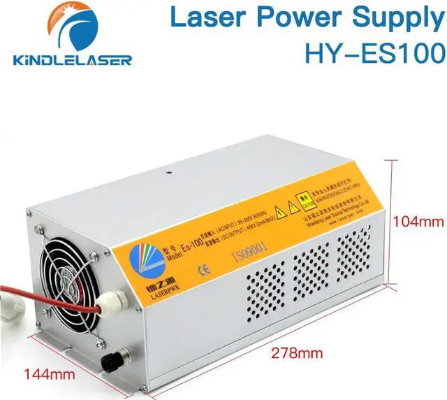 Alt view image 4 of 4 - Kindle Laser  alimentation pour Machine de découpe et gravure Laser CO2 100-120W 100W HY-ES100 série ES