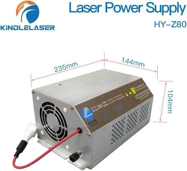 Alt view image 2 of 4 - Kindle Laser  moniteur d'alimentation Laser 80-100W, série Z HY-Z80, Tube EFR pour Machine de découpe et gravure Laser CO2 AC90-250V