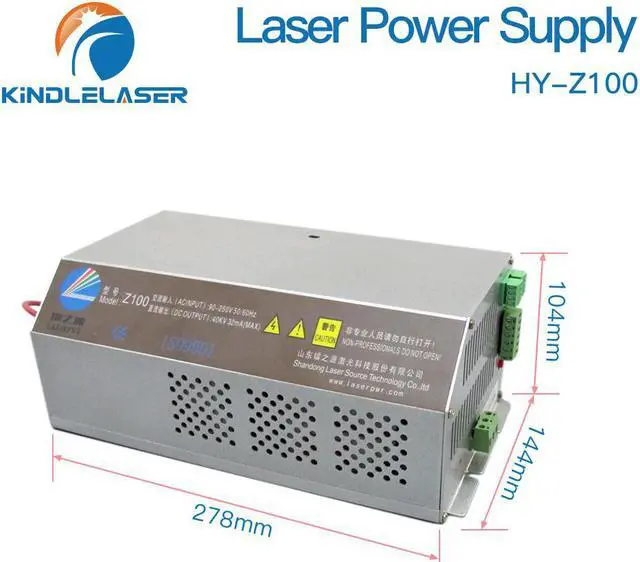 Alt view image 2 of 4 - KINDLELASER 100-120W CO2 Laser Moniteur D'alimentation HY-Z100 Série Z AC90-250V RFE Tube pour CO2 Laser Gravure Machine De Découpe