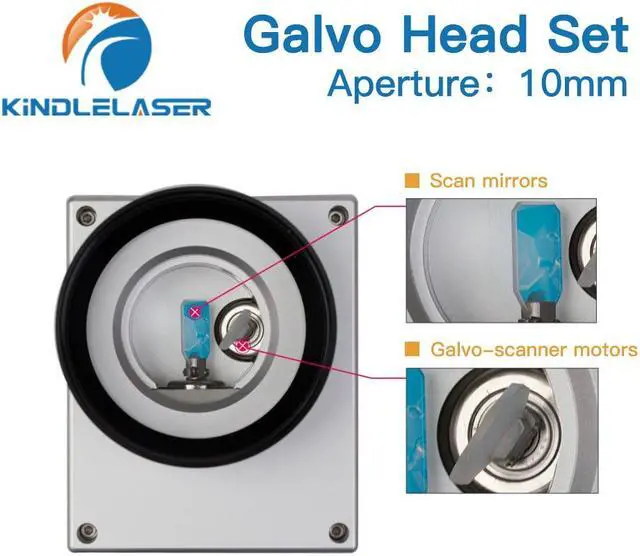 Alt view image 2 of 4 - Kindle Laser  Laser à Fiber 1064nm, tête Galvo SG7110, ouverture d'entrée 10mm pour le marquage Laser à Fiber