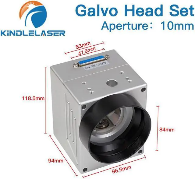 Alt view image 3 of 4 - Kindle Laser  Laser à Fiber 1064nm, tête Galvo SG7110, ouverture d'entrée 10mm pour le marquage Laser à Fiber