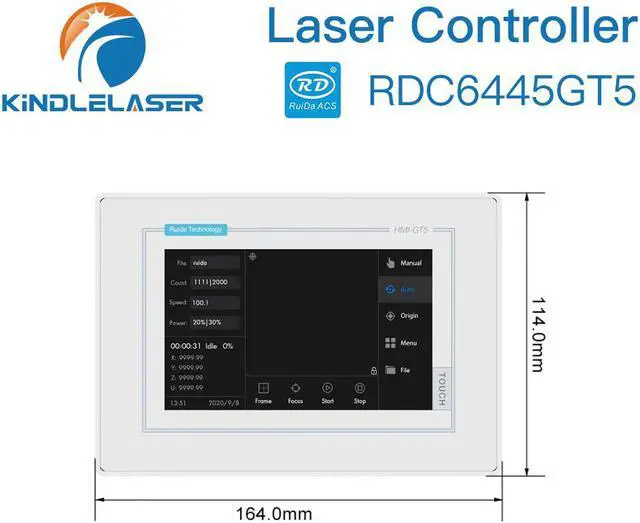 Alt view image 2 of 4 - Kindle Laser Ruida  panneau de commande pour Machines de découpe et gravure Laser CO2