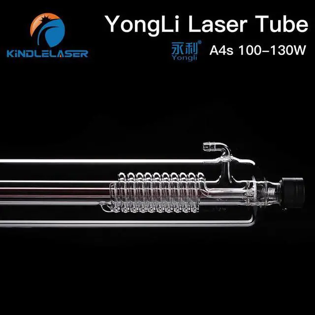 Alt view image 2 of 4 - Kindle Laser Yongli A4s 100-130W CO2 Tube Dia.80mm pour Machine de découpe et gravure Laser CO2, boîtier en bois, emballage