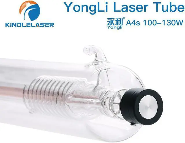 Main image of Kindle Laser Yongli A4s 100-130W CO2 Tube Dia.80mm pour Machine de découpe et gravure Laser CO2, boîtier en bois, emballage