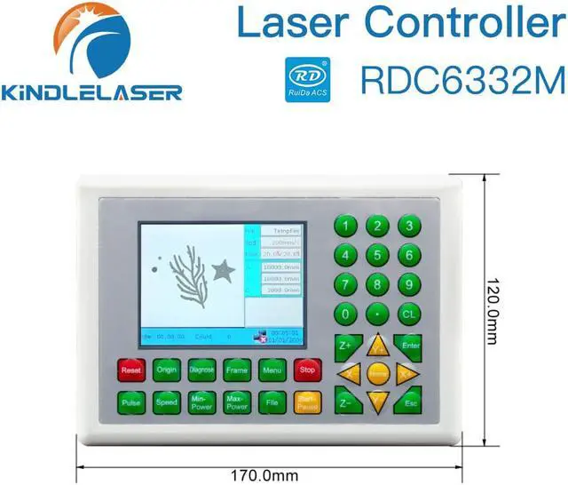 Alt view image 2 of 4 - Kindle Laser Ruida RDC 6332M, contrôleur DSP Co2 pour Machine de gravure et découpe Laser, 6332M