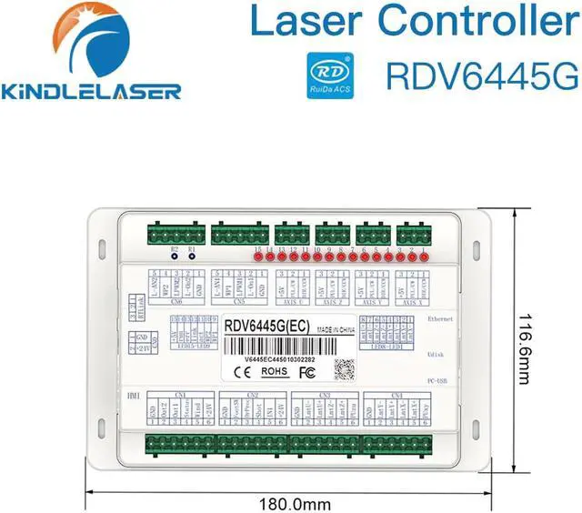 Alt view image 3 of 4 - KINDLELASER Ruida  système de contrôle de découpe et de gravure au Laser à petite Vision, pour Machines à graver, RDV6445G