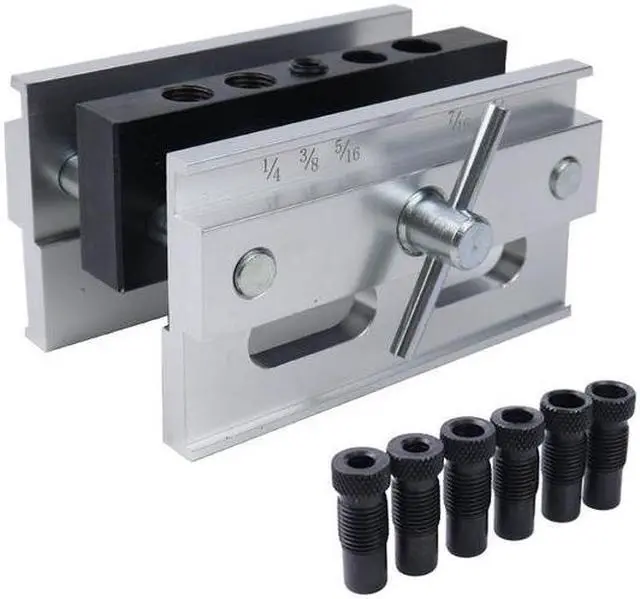 Alt view image 5 of 7 - Kit de gabarit de chevilles auto-centrant pour le travail du bois, Guide de perçage, jeu de bagues, bois, grande capacité, gabarit de chevilles, poinçon, localisateur de Joints