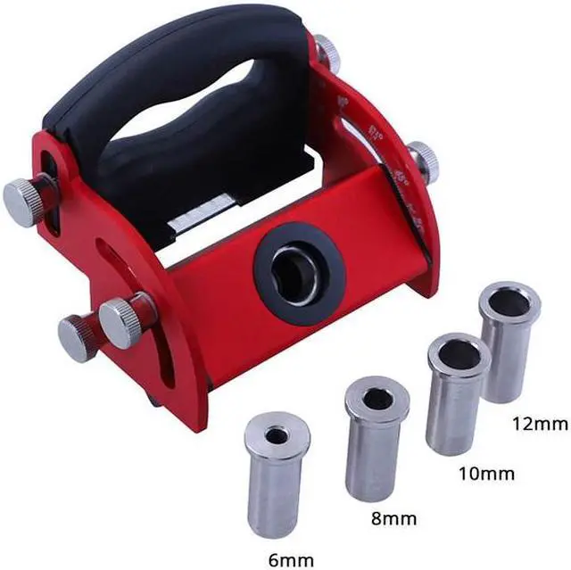 Alt view image 5 of 7 - Gabarit de perçage pour le travail du bois, localisateur de trous obliques, gabarit de trou de poche, ligne centrale, outil pour épissure de planche de bois