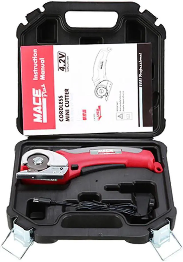 Alt view image 6 of 7 - Ciseaux électriques sans fil 4.2V, coupe rotative pour coupe de tissu, de tissu et de carton, outil de coupe multi-sans fil avec boîte