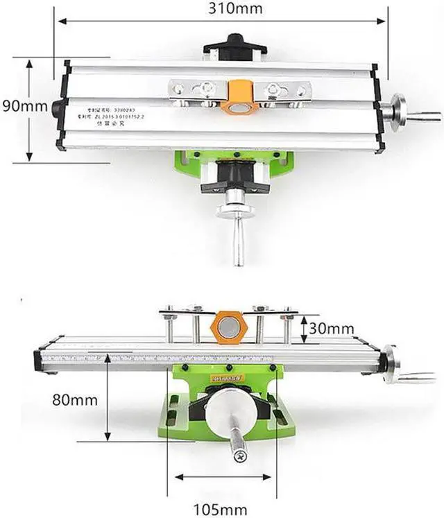 Alt view image 6 of 7 - Table de travail pour fraiseuse, Mini, haute précision, en aluminium, fraiseuse multifonction, perceuse d'établi (BG6300)