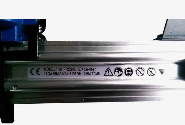 Alt view image 7 of 7 - Cloueur de finition droite F50, pistolet pneumatique professionnel, outil de travail du bois 18GA