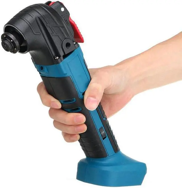 Alt view image 7 of 7 - Outil multifonction oscillant 21V, scie électrique sans fil à vitesse Variable, sans balais, outil de coupe de pelle à bois avec accessoires