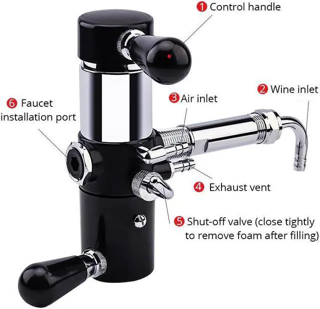 Alt view image 6 of 7 - Robinet de remplissage en laiton pour bière, Pegasus/bouteille de bière, bouteille de mousse de bière, Bar, équipement de brassage, accessoires