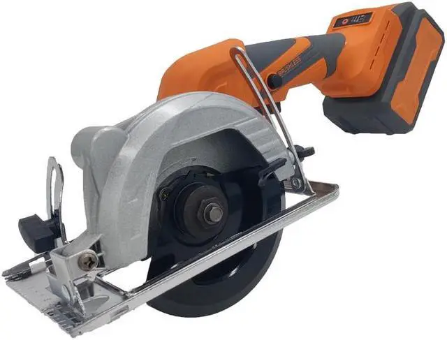 Alt view image 6 of 7 - Mini scie circulaire électrique sans fil de 5 pouces, multifonctionnelle, sans balais, outil électrique de bricolage pour couper du bois et des tubes en PVC