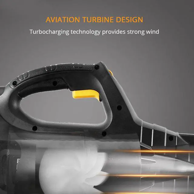 Alt view image 6 of 6 - Souffleur de feuilles électrique, Turbine à vent forte 3500w 220v, broyeur à vide, souffleur léger pour le nettoyage de la cour, soufflage de neige