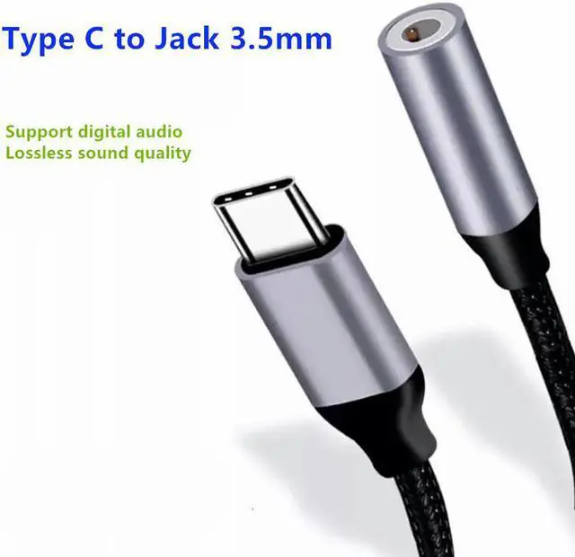 Alt view image 2 of 4 - Adaptateur USB type-c vers prise casque 3.5mm, 3.5 AUX, câble Dongle Audio, cordon DAC haute définition pour Google Pixel 4 3 2 XL