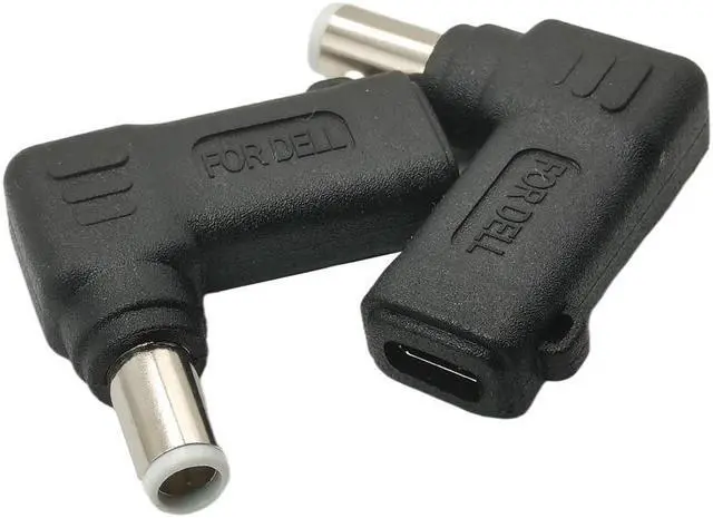 Alt view image 2 of 3 - Adaptateur de charge USB type-c femelle vers cc mâle, 65W, 7.4x5.0mm, pour Dell Latitude E6420 E6430 E6430s E6430U E6440 E6500