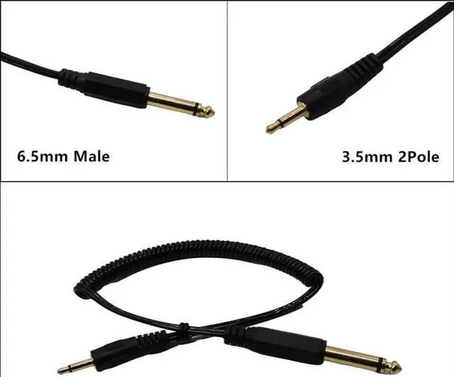 Main image of Câbles Audio AUX 3.5mm à 6.35mm, câble mâle à mâle, cordon extensible à 2 pôles