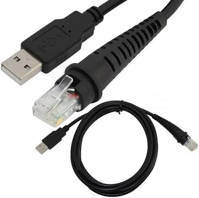 Alt view image 2 of 3 - Câble USB vers RJ50 de 6,5 pieds, pour Honeywell, scanneurs de codes à barres métrologiques MS5145, MS7120, MS9540, MS7180, MS1690, MS9590, MS9520