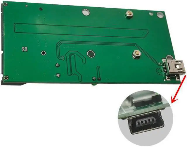 Alt view image 2 of 2 - Adaptateur universel mSATA Mini SSD à SATA 7 + 15 22 broches, 2.5 pouces, carte adaptateur pour windows 2000/XP/7/8/10/Vista Linux Mac 10 OS