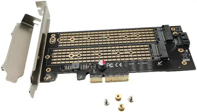 Main image of Adaptateur PCIE pour SATA ou PCI E NVMe SSD, carte d'extension de contrôleur hôte, M.2, clé M B, PCI-E x 4