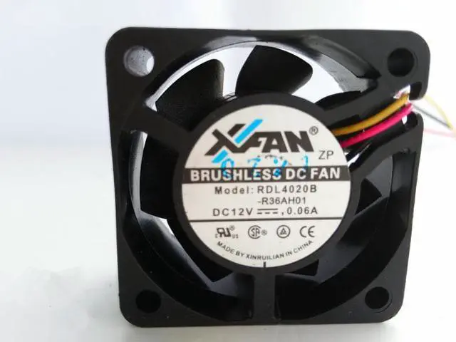 Main image of Ventilateur de refroidissement à bille ultra-silencieux RDL4020B, 4020 4CM 12V 0.06A 3 fils, nouveau