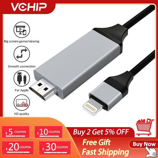VCHIP câble Lightning vers HDMI, AV numérique 1080P, pour iPhone