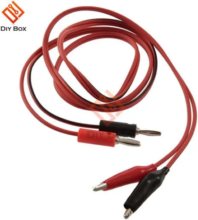Alt view image 2 of 7 - 1M Alligator Cilp to AV Banana Plug Test Cable Lead Connector Dual Tester Probe Crocodile Clip for Multimeter Measure Tool DIY