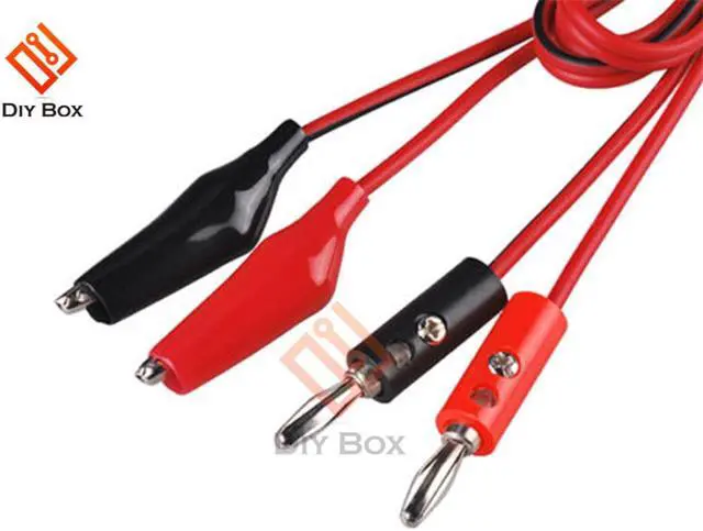 Alt view image 3 of 7 - 1M Alligator Cilp to AV Banana Plug Test Cable Lead Connector Dual Tester Probe Crocodile Clip for Multimeter Measure Tool DIY
