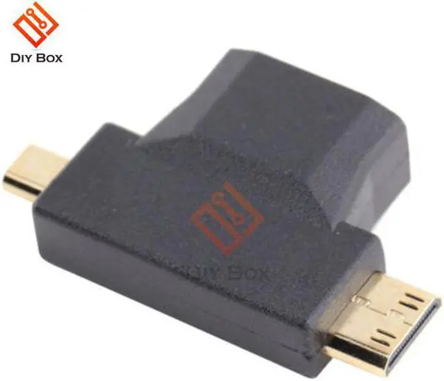 Alt view image 2 of 7 - 3 in 1 for HDMI-compatible Female to Mini Male/Micro Male Adapter Converter Connector for Tablet PC for HDMI-compatible Adapter