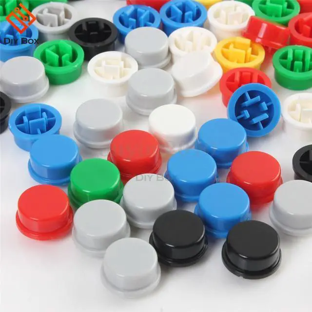 Alt view image 4 of 7 - 140PCS Round Tactile Button Cap Kits 9.58*5.1mm for 12*12*7.3mm Tact Switch