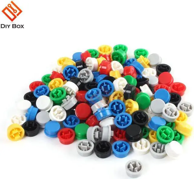 Alt view image 2 of 7 - 140PCS Round Tactile Button Cap Kits 9.58*5.1mm for 12*12*7.3mm Tact Switch