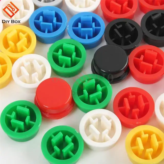 Alt view image 3 of 7 - 140PCS Round Tactile Button Cap Kits 9.58*5.1mm for 12*12*7.3mm Tact Switch