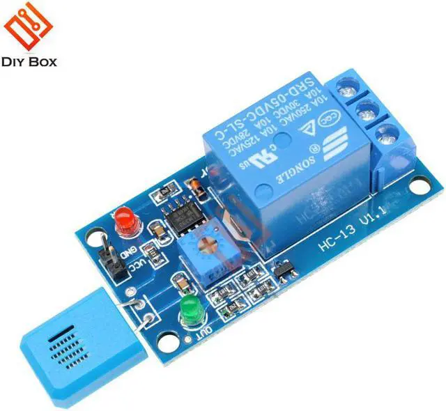 Alt view image 2 of 7 - HR202 5V Humidity Switch Sensor Relay Module Sensitive Humidity Controller Sensor Module Direct drive relay