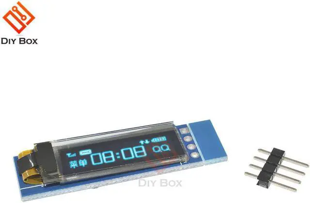 Alt view image 3 of 4 - 0.91 Inch DC 3.3V 5V 128x32 IIC I2C Blue OLED LCD Display Module 0.91" 12832 SSD1306 LCD Screen Driver IC Module For Arduino PIC