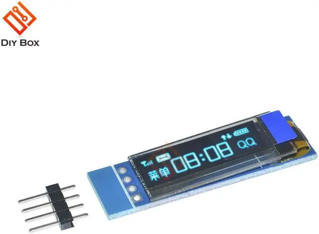 Alt view image 2 of 4 - 0.91 Inch DC 3.3V 5V 128x32 IIC I2C Blue OLED LCD Display Module 0.91" 12832 SSD1306 LCD Screen Driver IC Module For Arduino PIC