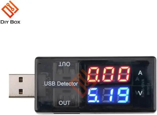 Alt view image 3 of 7 - Dual Output USB Tester Mobile Power Charging Detector Tester Dual Display LED Digital Voltmeter Ammeter Voltage Current Detector