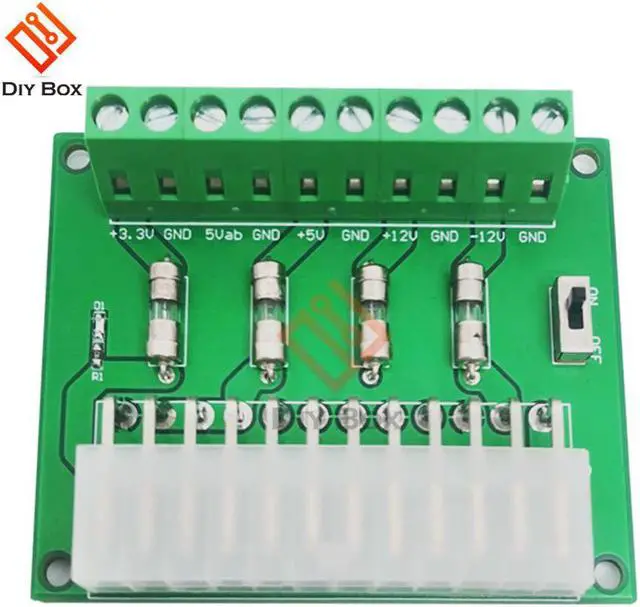 Alt view image 4 of 7 - Desktop Chassis ATX Power Adapter Board Computer ATX Power Take Power Board Power Outlet Wiring Module