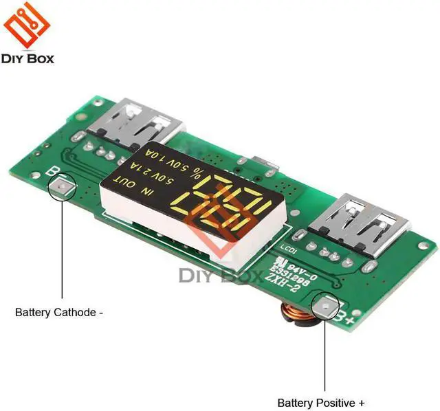 Alt view image 3 of 7 - 5V 2.1A 1A Dual 2 USB Charging Board 18650 Power Bank Charger Adapter Power Supply Charging Module