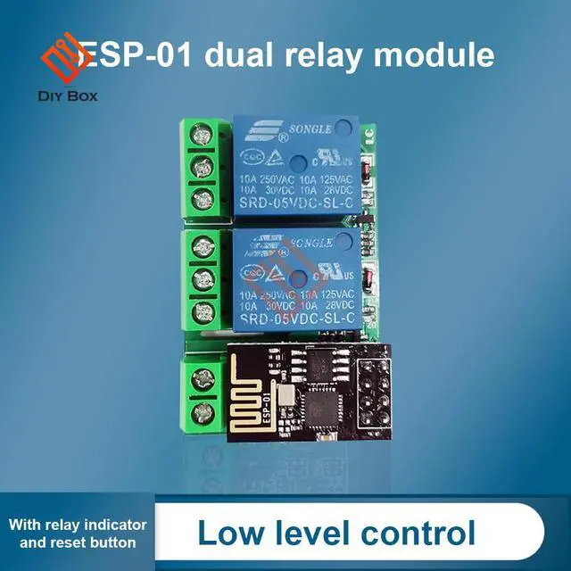 Alt view image 3 of 4 - DC5V ESP8266 ESP-01/01S Dual WIFI Relay Module 2-channel WiFi Module Control Mobile Phone APP Control Suitable